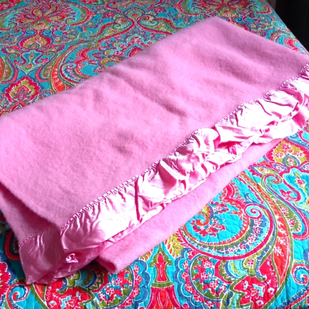 Kenwood Pink 100% Wool Blanket